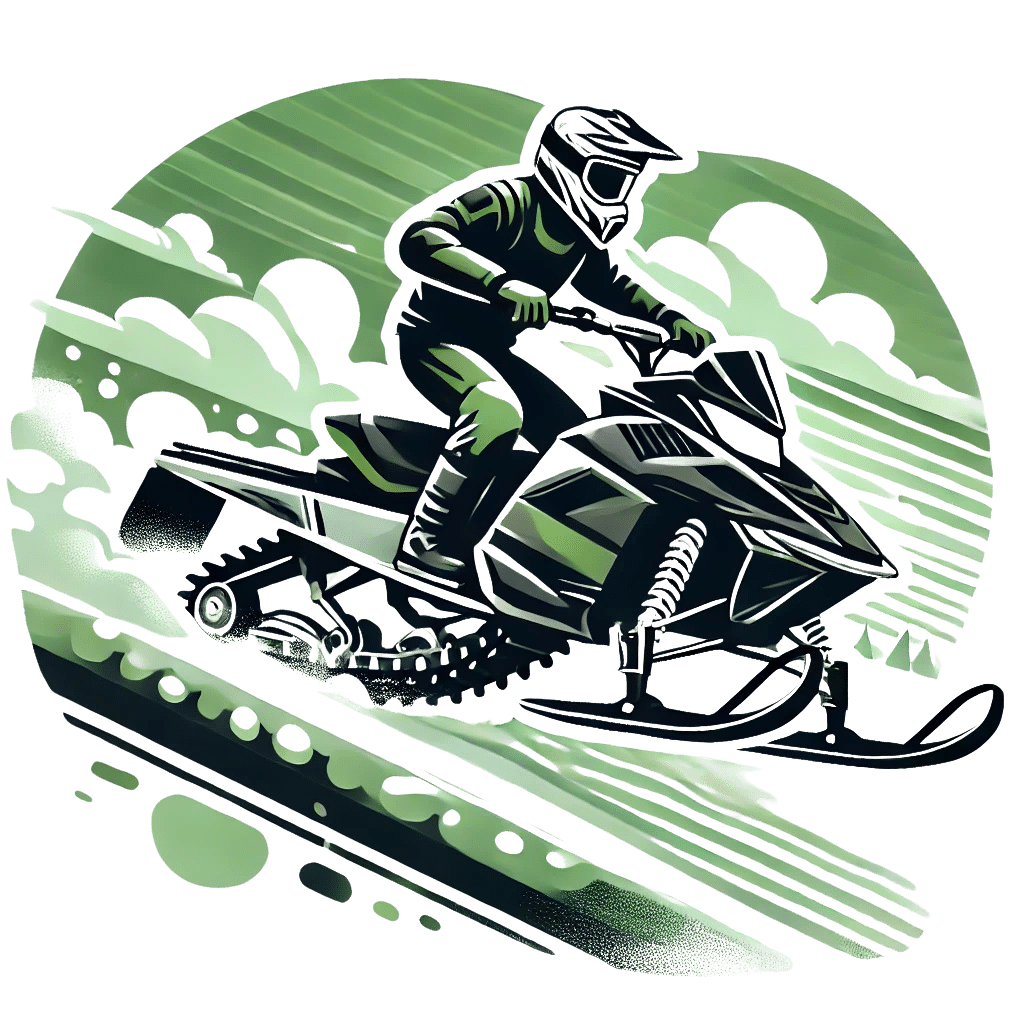 a person on a snowmobile